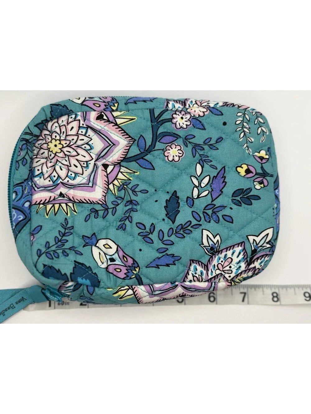 Vera Bradley COMPACT TRAVEL COSMETIC Jewelry POUCH PEACOCK GARDEN Pattern